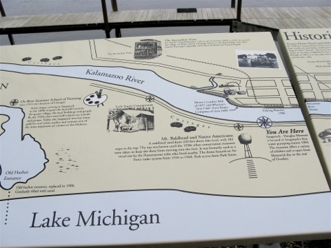 historical map of the Kalamazoo River - Saugatuck, Michigan