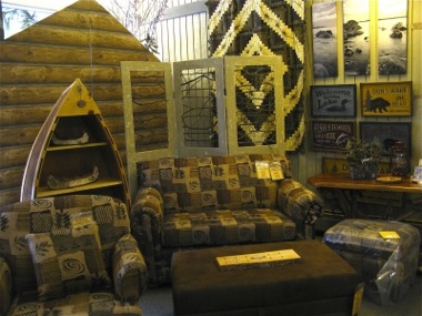Interior of Northern Rustics with furniture - Holland, Michigan