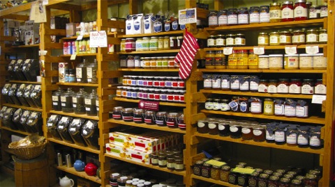Jars of comestibles in The Butler Pantry - Saugatuck, Michigan