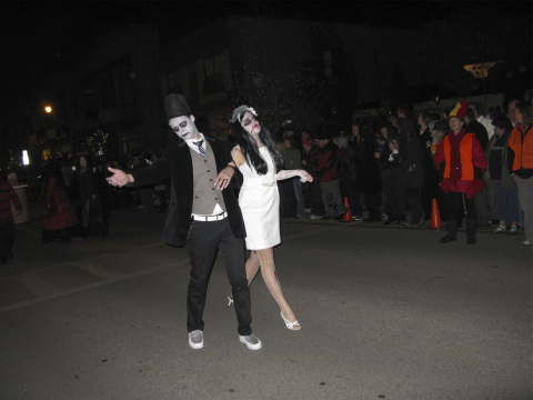 Adult Halloween Parade in Douglas, Michigan