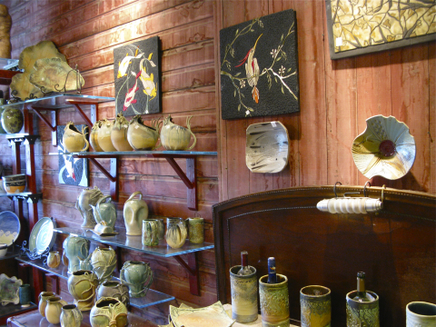 Pottery in Khnemu Studio in Fennville, Michigan