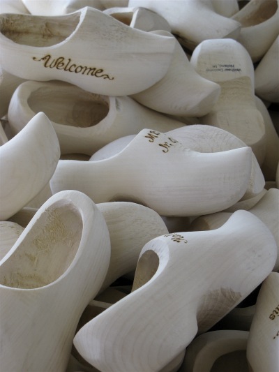 Wooden shoes in a pile - De Klomp Wooden Shoe Factory - Holland, Michigan
