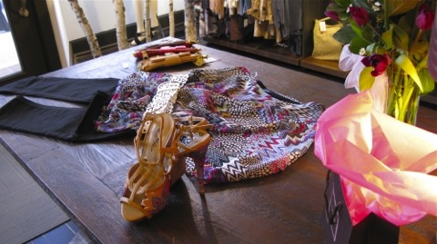 Table with outfit at Laura Jean - Douglas, Michigan