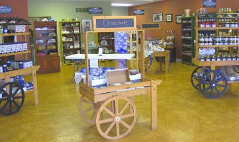 Interior of The Blueberry Store in South Haven, MI