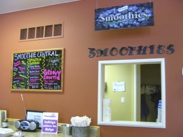 Blueberry smoothies and ice cream sundaes available at The Blueberry Store in South Haven, MI.