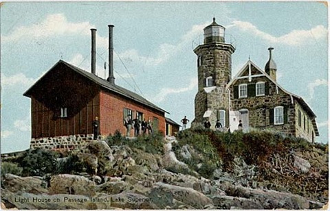 Passage Island Lighthouse near Isle Royale, Michigan