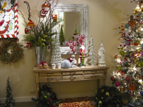 Christmas decorations in the home- copyright Sharon Pisacreta