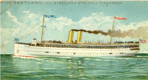 Postcard of the SS Eastland in 1907