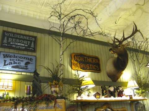 Interior of Northern Rustics with deer head - Holland, Michigan