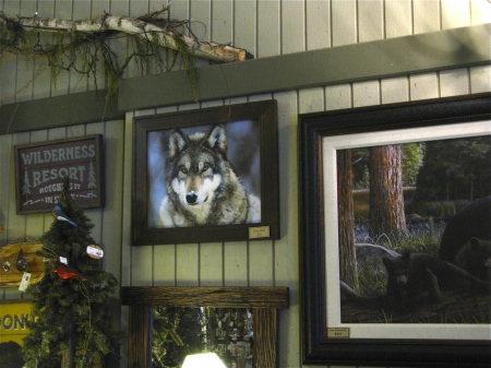 Interior of Northern Rustics with paintings - Holland, Michigan