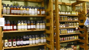 Jars of sauces in The Butler Pantry - Saugatuck, Michigan
