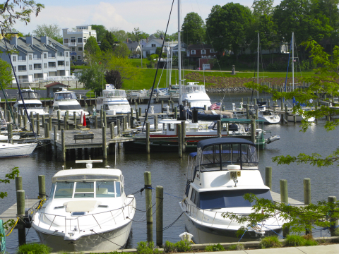 Boats in the marina at South Haven, Michigan