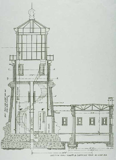 Architech's Drawing of Split Rock Lighthouse