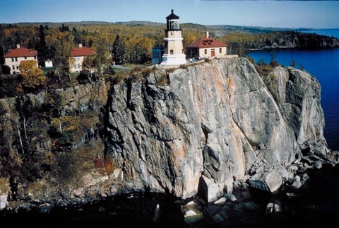 Aerial View of Split Rock Lighthouse