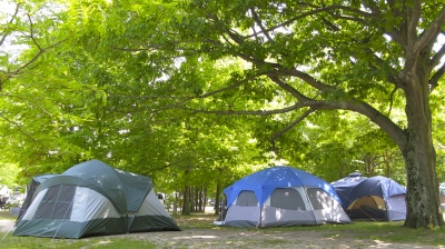 Tents at a campsite in Van Buren-Modern - Van Buren State Park