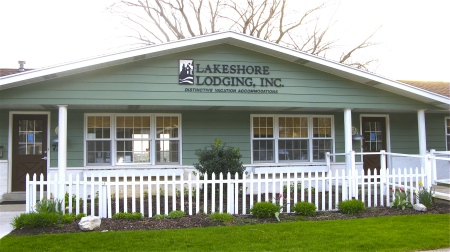 Lakeshore Lodging office in Saugatuck, Michigan