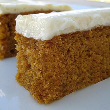 Pumpkin bars with icing