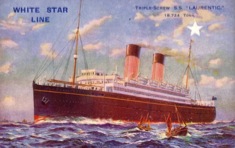 SS Laurentic postcard