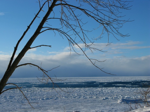 Icy Lake Michigan - Saugatuck Michigan